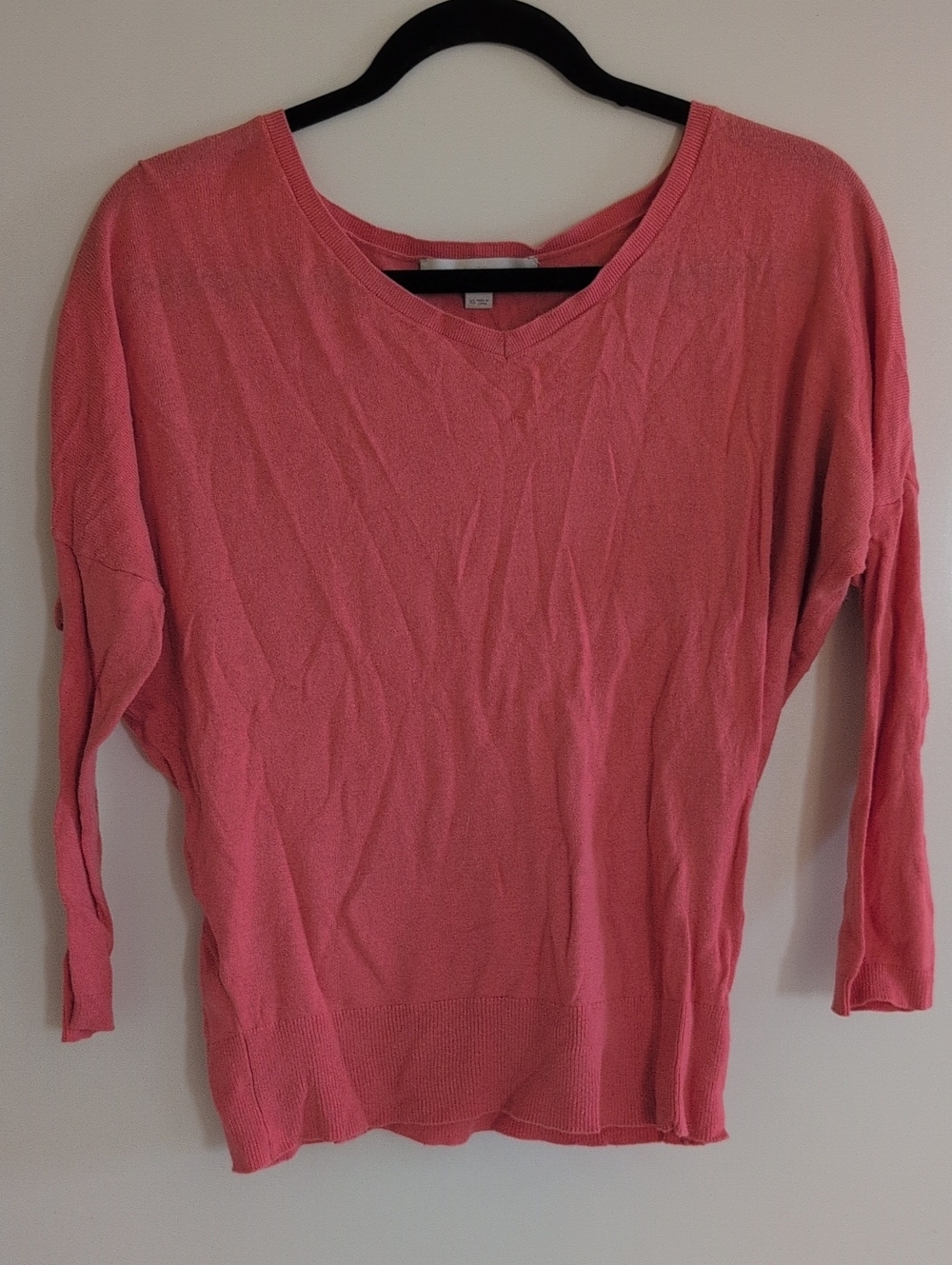 LOFT Coral Pink V-Neck Sweater